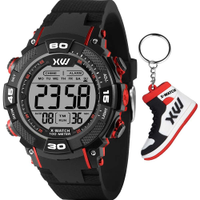 Kit Relógio Digital X-Watch Masculino com Chaveiro Tênis XMPPD795K0BPBXPX