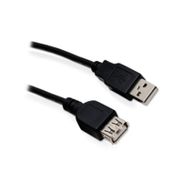 Cabo Extensor USB GV Brasil, USB A Macho x A Fêmea, Versão 2.0, 3 Metros, Preto - CBU.009