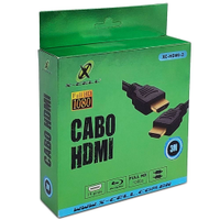 Cabo HDMI X-Cell, Full HD, Com Filtro, Emborrachado, 1.4V, 3m, Preto - XC-HDMI-3