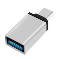 Adaptador Tipo-C (Macho) x USB (Fêmea) GV Brasil, Prata - ADT.42601