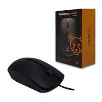 Mouse Ameko, USB, 1000 DPI, Preto - AMK -1M