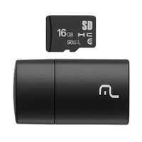 Cartão de Memória Multilaser Micro SD 16GB, MC162 2x1, Classe 10