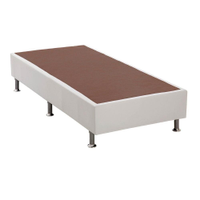 Base Cama Box Solteiro Corino Branco 23x88x188 Ortobom - Branco