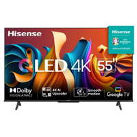 Smart TV 55" Hisense Ultra HD 4K QLED Q6N, Google TV com HDR10+, Dolby Atmos, Modo Esporte, Modo Jogo e Compatível com Alexa - 55A51HSV