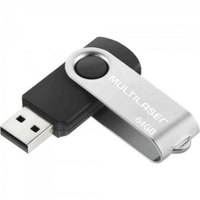 Pen Drive Multilaser PD590 64GB Preto