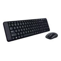 Kit Teclado e Mouse Sem Fio MK220 Preto USB Logitech