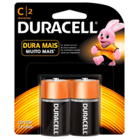 Pilha Alcalina Média C Com 2 Unidades MN-1400 ? Duracell