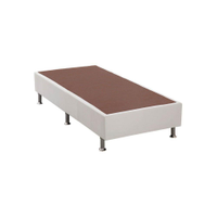 Base Cama Box Solteiro Corino Branco 23x88x188 Ortobom - Branco