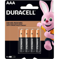 Pilha Duracell AAA Alcalina 4 Unidades