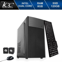 Computador Desktop ICC IV1886KW Intel Dual Core 2.41ghz 8GB HD 120GB SSD Kit Multimídia