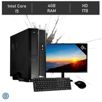 Computador Completo Corporate Slim I5 4 Gb De Ram Hd 1 Tb Windows 10 Monitor 15