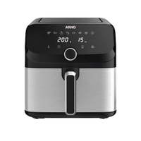 Fritadeira Elétrica Sem Óleo Air Fryer Arno AFD7 7,5L Mega Digital Inox/Preta - 110V