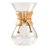 Coador Chemex com Colar de Madeira 6 Xícaras