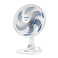 Ventilador de Mesa Mondial VSP-40-W 40cm, 6 Pás, 140W, Branco/Azul - 110V