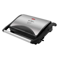 Sanduicheira Grill Britânia Grill Press Antiaderente Preto/Inox - 110V