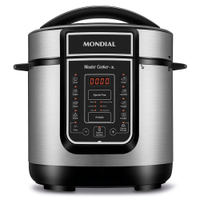 Panela De Pressão Elétrica Mondial Digital Master Cooker Pe-40 Panela Elétrica Pressão-220v-preto/inox - 220V