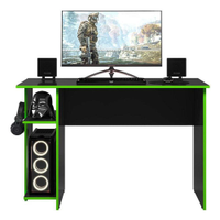 Mesa para Computador Gamer 3875 Preto Fosco/Verde - Qmovi