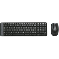 Kit Teclado e Mouse Sem Fio MK220 Preto USB Logitech