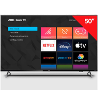 Smart Tv Roku 50 Polegadas 4K 50U6125/78G Série 6125 Aoc