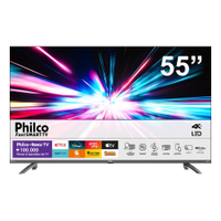 Smart TV 55 Philco Ultra HD 4K DLED PTV55G3ERSGB com Sistema Operacional Roku, Processador Quad Core, Dolby Audio, Media Cast, HDMI e USB