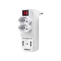 Adaptador De 2 Tomadas E 2 Usb Eac 1002