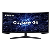 Monitor Gamer Samsung Odyssey G5 34" UWQHD, Tela Curva Ultrawide, Painel VA, 165Hz, 1ms, HDR10, HDMI, DP, FreeSync Premium Preto