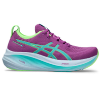 Tênis ASICS GEL-Nimbus 26 Lite-Show - Feminino - Violeta com Verde e Azul