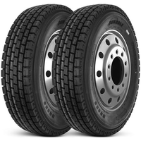 Kit 2 Pneu Durable Aro 22.5 275/80r22.5 149/146M 16PR DR656 Borrachudo Rodoviário