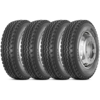 Kit 4 Pneu Durable Aro 22.5 295/80r22.5 152/148M 18PR TL DR877 Liso Misto - Kit 4 Pneu Durable Aro 22.5 295/80r22.5 152/148M 18PR TT DR877 Liso Misto