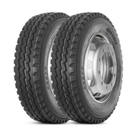 Kit 2 Pneu Durable Aro 22.5 295/80r22.5 152/148M 18PR TL DR877 Liso Misto