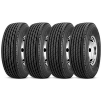 Kit 4 Pneu Xbri Aro 22.5 295/80r22.5 152/149M 18pr TL Ecoway F1 Liso Rodoviário