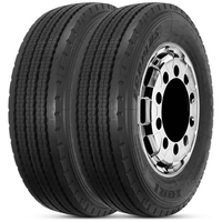 Kit 2 Pneu Aro 22.5 275/70R22.5 XBRI 148/145L 16PR TL Ecoplus F1