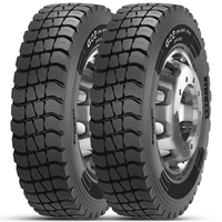 Kit 2 Pneu Aro 22.5 275/80R22.5 Prometeon by Pirelli 149/146L G02 On-Off Pro Drive