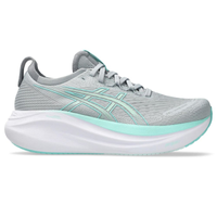 Tênis ASICS GEL-Nimbus 27 - Feminino - Cinza e Verde com Branco