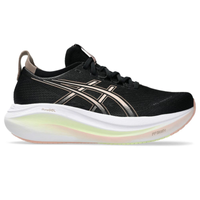 Tênis ASICS GEL-Nimbus 27 - Feminino - Preto com Verde e Rosa