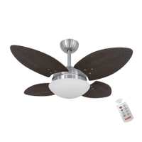 Ventilador Volare Mini P Palmae Tabaco 220V Controle Remoto