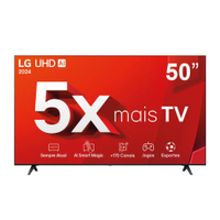 Smart TV 4K 50" LG Ultra HD 50UT8050 com Processador a5 Ger7 AI, Alexa/Chromecast integrado, Otimizador de Jogos, webOS 24 e Controle Smart Magic