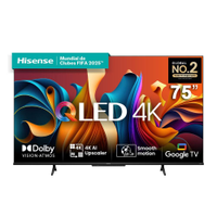 Smart TV 75 Hisense Ultra HD 4K QLED Q6N com Wi-Fi, Bluetooth, USB e HDMI - 75A51HUA