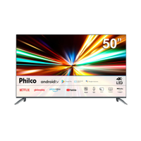 Smart TV 50" Philco Ultra HD 4K DLED PTV50G7EACGB com Sistema Operacional Google TV, Processador Quad Core, HDR e Dolby Audio