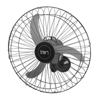 Ventilador de Parede Oscilante 60 cm Bivolt Preto