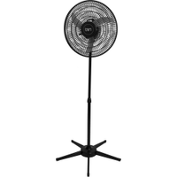 Ventilador Pedestal Oscilante 50 cm PP 110V Preto