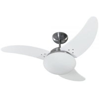 Ventilador Solano Aço Escovado 220V 3 Pás Brancas