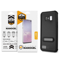 Kit Capa case capinha à Prova d'água e Película de Nano Gel Dupla para Samsung Galaxy S8 P