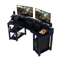 Mesa Gamer Multimoveis CR25062 Preta/Azul