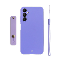 Kit Capa Silicon Veloz para Samsung Galaxy A15 + Ring Socket + Cordao - Lilas - Gshield