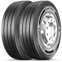 Kit 2 Pneu Aro 22.5 295/80R22.5 Continental 152/148K 16PR Conti HAU 3 SA LRH