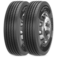 Kit 2 Pneu Aro 22.5 275/80R22.5 Pirelli 149/146M TL R02 Proway Steer