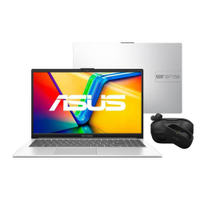 Notebook ASUS Vivobook Go 15 com Core i3 N305 8GB RAM 256GB SSD Tela LED 15,6 Windows 11 Home + Fone de Ouvido JBL True Wireless Wave Buds 2 - Preto