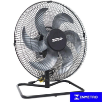 Ventilador Mesa Chão 50cm Bivolt 110V 220V 200W Industrial Turbo Turbão 6 Pás GF Vitalex Preto - Bivolt