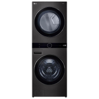 Lava e Seca Smart LG WashTower 17kg Aço Escovado Preto com Inteligência Artificial AIDD WK17BS6A - 220V